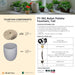 Complete overview of the Bebel Pebble Fountain, Tall with dimensions, weights, pump kit parts, tools, and general info.
