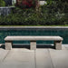 Biscayne Bench on concrete beside swimming pool