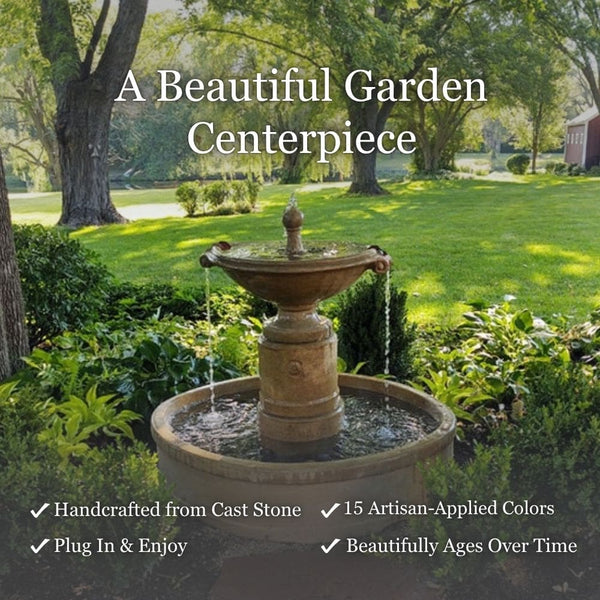 Borghese in Basin Fountain a beautiful garden centerpiece.