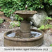 Borghese in Basin Fountain in action against green leaves