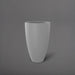 Brannan Tapered Round Fiberglass Planter in matte cement grey against gray background.
