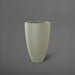 Brannan Tapered Round Fiberglass Planter in satin beige against gray background.