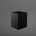 Brisane Tall Corner Fiberglass Planter in matte black against gray background.