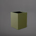 Brisane Tall Corner Fiberglass Planter in matte bronze against gray background.