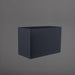Brisbane Wide Rectangle Fiberglass Planter in matte charcoal against gray background.