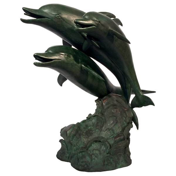 Bronze Three Dolphins Fountain Sculpture | Metropolitan Galleries | SRB45867