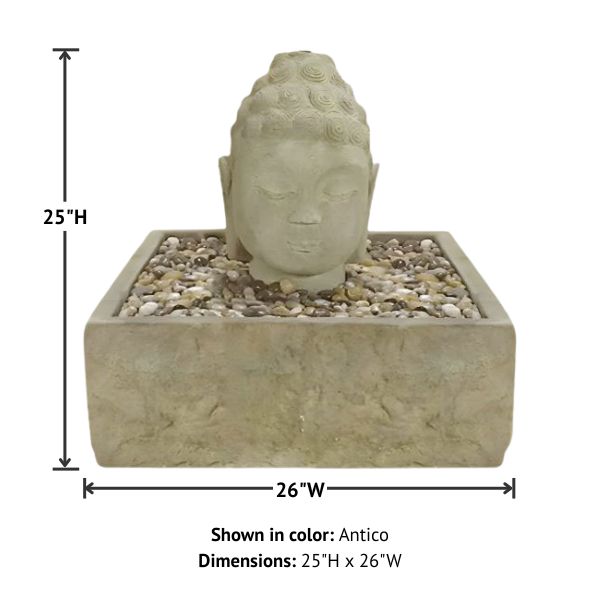 Buddha Head Fountain with product details.