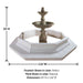 Calanthia Two Tier Fountain with Lotus Finial for Pond with product details.