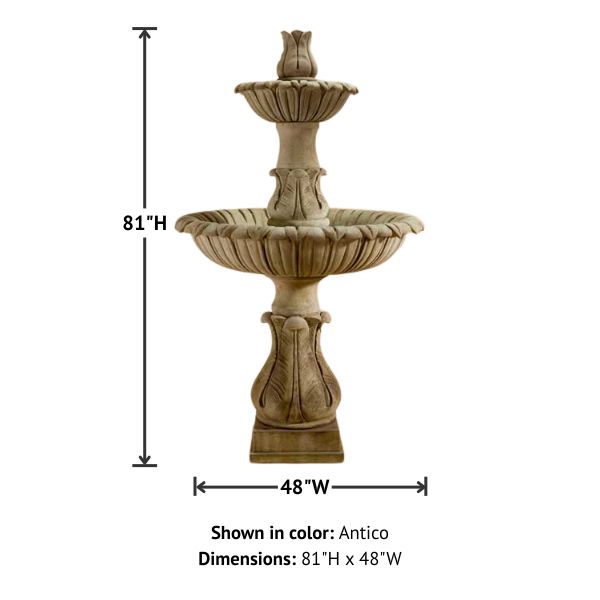 Calanthia Two Tier with Acanthus Finial with product details.