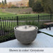 Campania International Alta Girona Fountain Greystone on backyard patio.