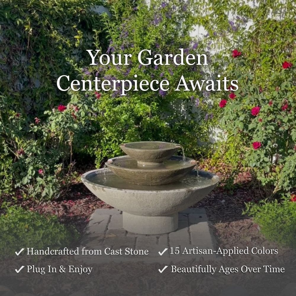 Carrera Oval Fountain handcrafted from cast stone