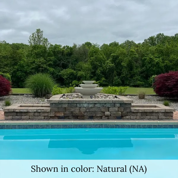 Carrera Oval Fountain in action beside swimming pool