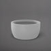 Casablanca Bowl Fiberglass Planter in matte cement grey against gray background.