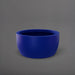 Casablanca Bowl Fiberglass Planter in matte cobalt blue against gray background.