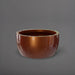 Casablanca Bowl Fiberglass Planter in metallic bronze against gray background.