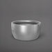 Casablanca Bowl Fiberglass Planter in metallic silver against gray background.