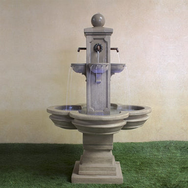 Catalina Terrace Fountain on grass in action.