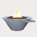 Cazo Powder Coated Fire and Water Bowl - Gray Powdercoat