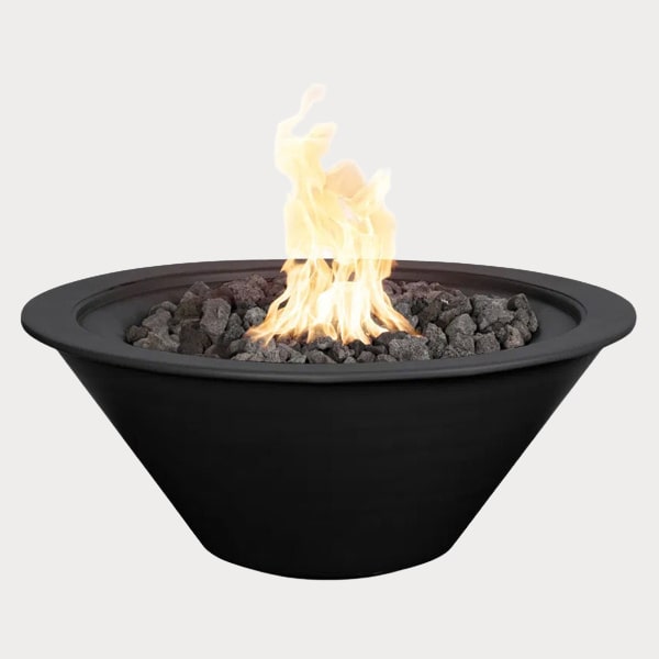 Cazo Powser Coated Fire Bowl Black Powdercoat