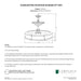 CAD drawing of the Charleston Fountain in Basin with dimensions, weight, and manufacturer notes.