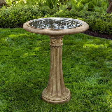 Chestnut Hill Birdbath on grass in the backyard