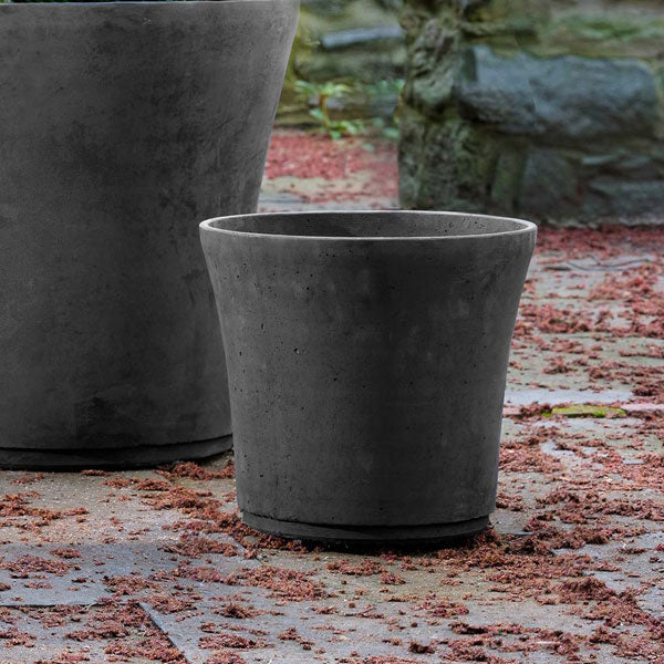 Cloche Planter, Medium in charcoal in the backyard