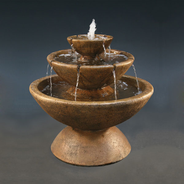 Color Bowl 3-Tier  with Lips Fountain Fiore Stone