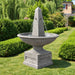 Condotti Obelisk Fountain in action in the garden.