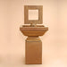 Contempo Square Fountain, Tall against brown background.