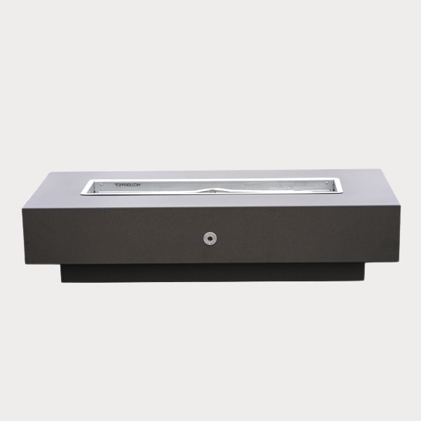 Coronado Powder Coated Steel Fire Pit in color gray against gray background