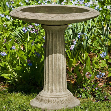 Cottage Garden Birdbath on grass in the backyard