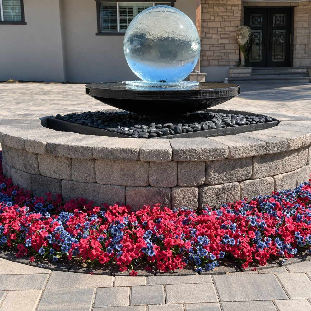 Crystal Sphere Fountain Complete Kit Blue Thumb in action
