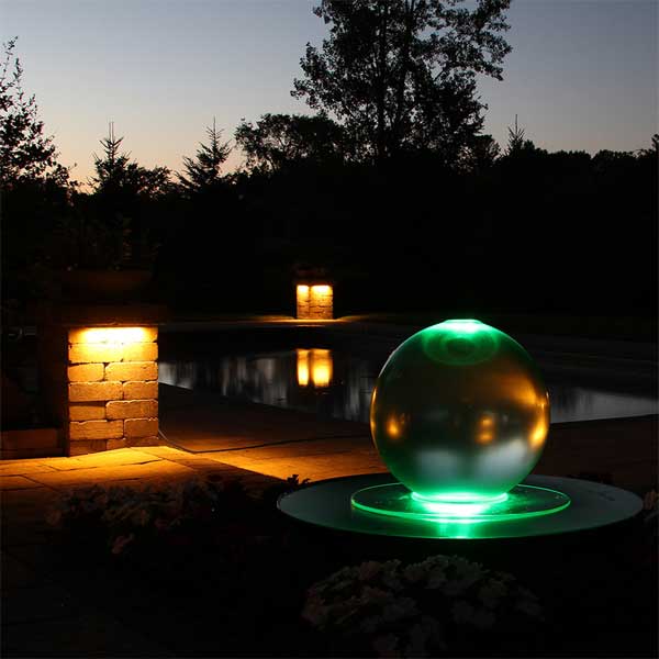 Crystal Sphere Fountain Kit near swimming