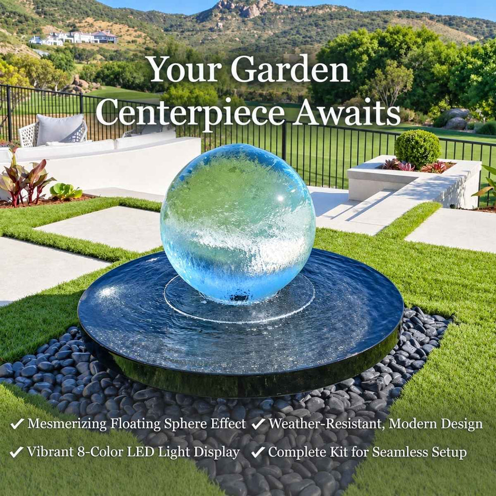 Crystal Sphere Fountain your garden centerpiece awaits.