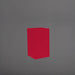 Darwin Tall Corner Fiberglass Planter in gloss red against gray background.