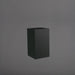Darwin Tall Corner Fiberglass Planter in matte black against gray background.