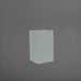 Darwin Tall Corner Fiberglass Planter in metallic silver against gray background.