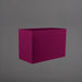 Darwin Tall Rectangle Fiberglass Planter in gloss eggplant against gray background.