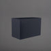 Darwin Tall Rectangle Fiberglass Planter in matte charcoal against gray background.