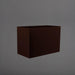 Darwin Tall Rectangle Fiberglass Planter in matte dark brown against gray background.