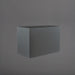 Darwin Tall Rectangle Fiberglass Planter in matte gunmetal against gray background.