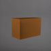 Darwin Tall Rectangle Fiberglass Planter in metallic bronze against gray background.