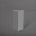 Delray Tall Corner Fiberglass Planter in matte cement grey against gray background.