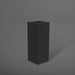Delray Tall Corner Fiberglass Planter in matte charcoal against gray background.