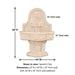 Deruta Lemon Wall Fountain against white background with product details.