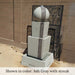 Double Obtuse Fountain with Ball in ash gray