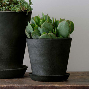 Essential Planter in charcoal against white background