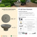 Complete overview of the Faro Fountain with dimensions, weights, pump kit parts, tools, and general info.