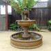 Fleur de Lis Pond Fountain in action in the backyard.
