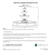 CAD drawing of the Fonthill Fountain in Basin with dimensions, weight, and manufacturer notes.